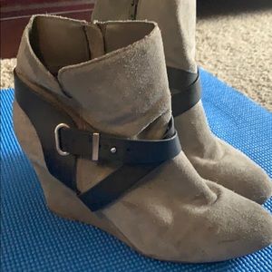 Gray booties